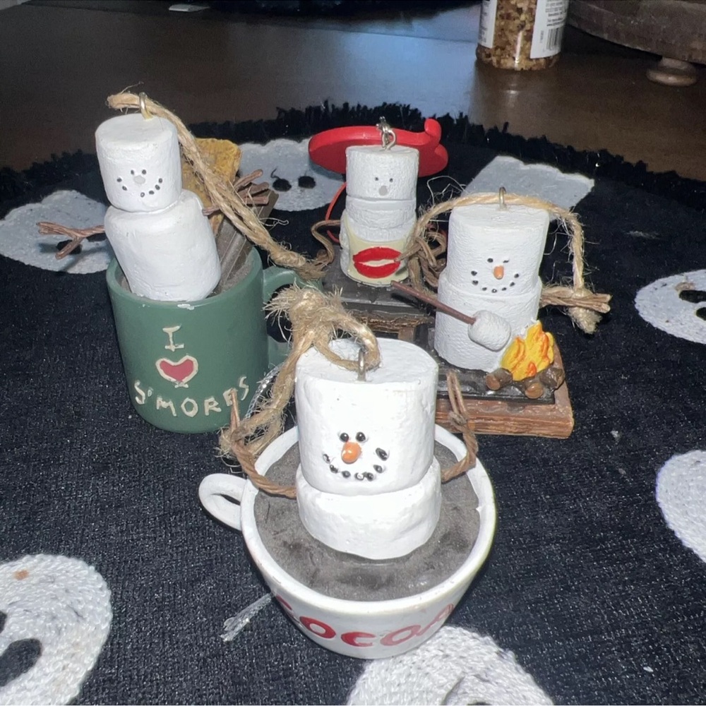 Lot 4 The Original Smores Midwest  Ornaments Kiss The Cook Campfire  Cocoa Mug